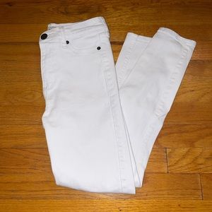 Abercrombie & Fitch Hi-Rise Super Skinny White Jeans